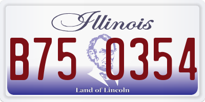 IL license plate B750354