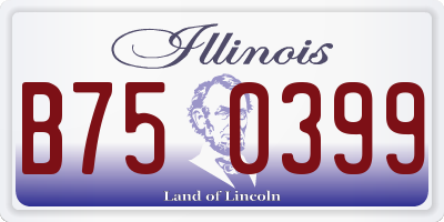 IL license plate B750399