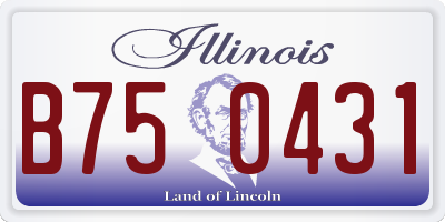IL license plate B750431