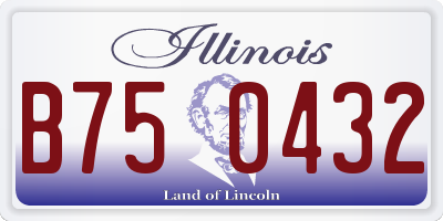 IL license plate B750432