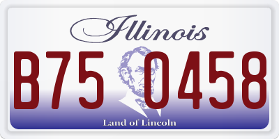 IL license plate B750458