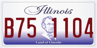 IL license plate B751104