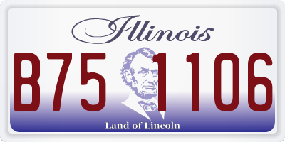 IL license plate B751106