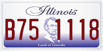 IL license plate B751118