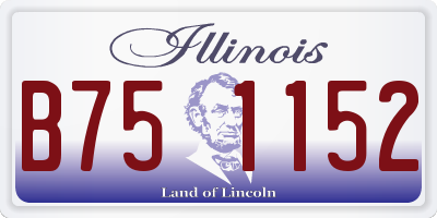 IL license plate B751152