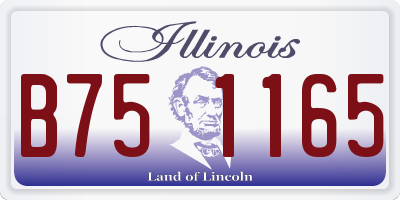 IL license plate B751165