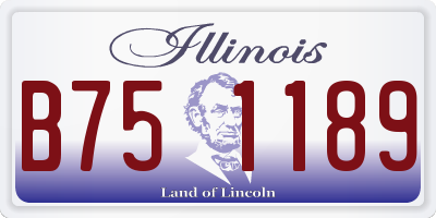 IL license plate B751189