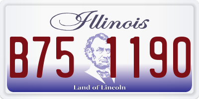 IL license plate B751190
