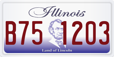 IL license plate B751203