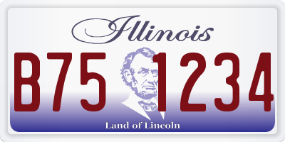 IL license plate B751234