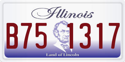 IL license plate B751317
