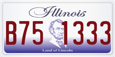 IL license plate B751333