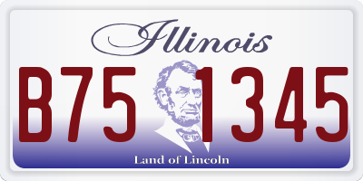 IL license plate B751345