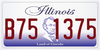 IL license plate B751375