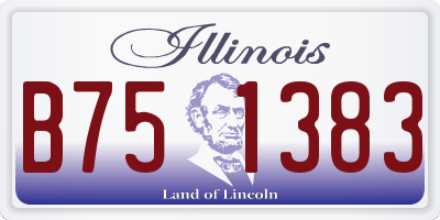 IL license plate B751383