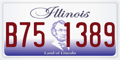 IL license plate B751389