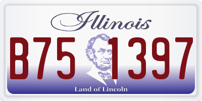 IL license plate B751397