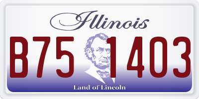 IL license plate B751403