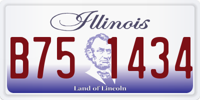 IL license plate B751434