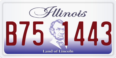 IL license plate B751443