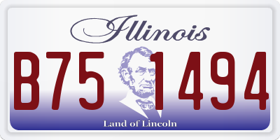 IL license plate B751494