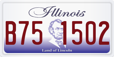 IL license plate B751502