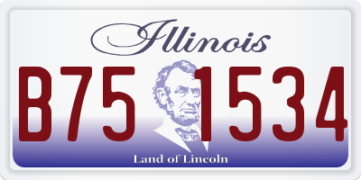 IL license plate B751534