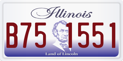 IL license plate B751551