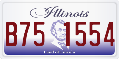 IL license plate B751554
