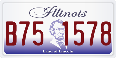 IL license plate B751578