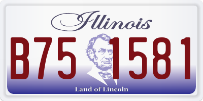 IL license plate B751581