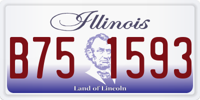 IL license plate B751593