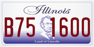 IL license plate B751600