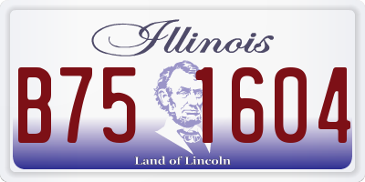 IL license plate B751604