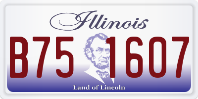 IL license plate B751607