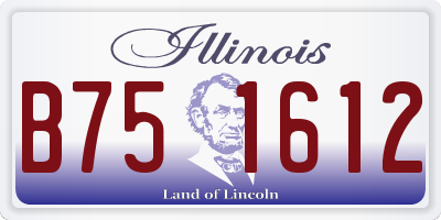 IL license plate B751612