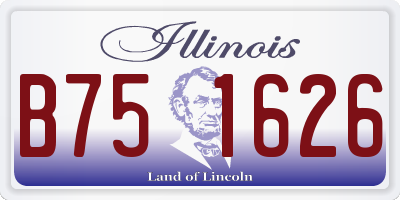 IL license plate B751626