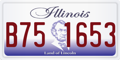 IL license plate B751653
