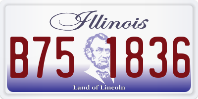 IL license plate B751836