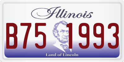 IL license plate B751993