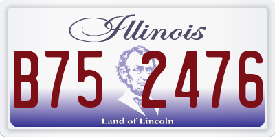 IL license plate B752476