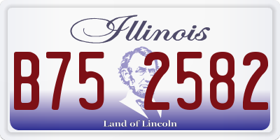 IL license plate B752582