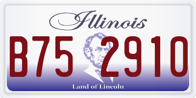 IL license plate B752910