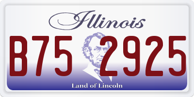 IL license plate B752925