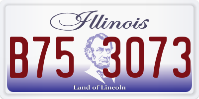 IL license plate B753073