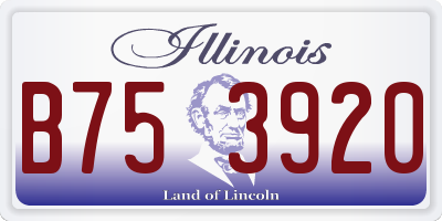 IL license plate B753920