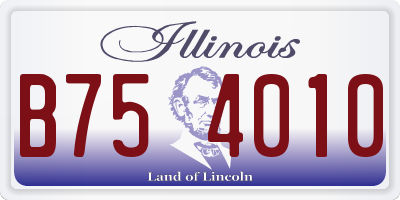 IL license plate B754010