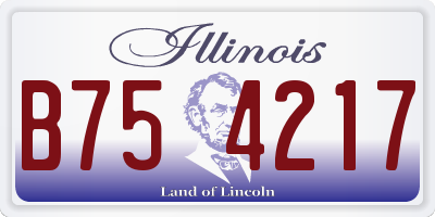 IL license plate B754217