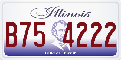 IL license plate B754222