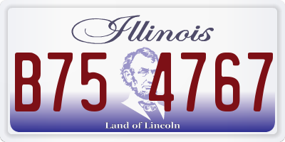 IL license plate B754767